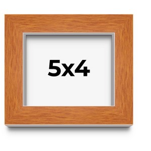 PosterPalooza | Photo Size Modernist Brown Picture Frame - UV Acrylic, Foam Board Backing, Hanging Hardware - 1 of 4