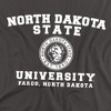 North Dakota State University NDSU Bison Official Circle Logo Adult T Shirt, Black - 2 of 4