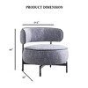GDFStudio Velie Modern Swivel Accent Chair with Curved Backrest and Metal Legs - 3 of 4
