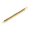 Metallo Stainless Steel Genuine Tiger Eye Beads Skull Bracelet - Gold Plated - Gold - 9 Inch - 2 of 4