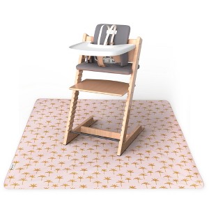 Tiny Twinkle Mess-Proof Splat Mats for Under High Chairs or Table Cover for Art Projects for Baby and Toddler (51" x 51") - 1 of 4