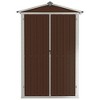 vidaxl Garden shed Tool Organizer - Galvanized Steel Outdoor Storage House with Vented Design, Brown, 45.7" x 17.7" x 68.9" - 3 of 4