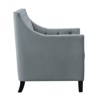 Grazioso Velvet Upholstered Accent Chair in Gray - Lexicon - 4 of 4