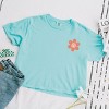 Simply Sage Market S.W.Smiley Checkered Mama Flowers Boxy Crop Top - 3 of 4