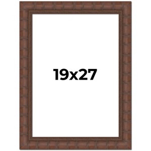 PosterPalooza | 19x27 Wide Bamboo Picture Frame, UV Acrylic, 4 Finishes - Brown, Black, Silver, and Natural - 1 of 4