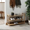 Baretta 3 Tier Shoe Shelf - Natural - Safavieh - 2 of 4