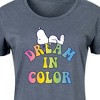 Women's - Peanuts - Dream In Color Graphic T-shirt Dress - 2 of 4