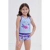 Disney Lilo & Stitch Racerback UPF 50+ Tankini Top and Swim Shorts Outfit Set Sizes (6 - 14-16) - 4 of 4