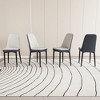 Gulches Set of 4 White and Blue Dining Chairs with Black Metal Legs - 2 of 4