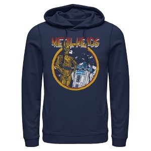 Mens Star Wars Metal Head Rock Droids Lightweight Hoodie - 1 of 4