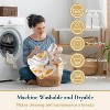 LunaLulinlk Weighted-Hem Fabric Bathroom Curtain,Orange - 4 of 4