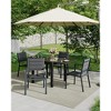 COZONY 4 PCS Outdoor Dining Chairs Set – Weather-Resistant Patio Chairs with Armrests, Metal Frame for Lawn, Deck, Balcony & Poolside - 4 of 4