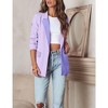 Blazer Jacket For Women Lapel Long Sleeve Open Front Business Fashion Button Blazers Outfits With Pockets - 4 of 4