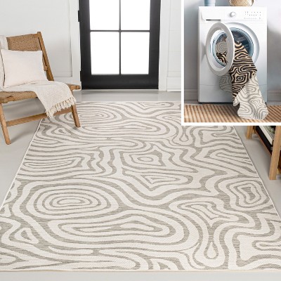 JONATHAN Y Eryx Modern Bohemian Abstract Organic Reversible Machine-Washable Indoor/Outdoor Area Rug