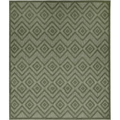 Nourison Versatile Solid Diamond Indoor Outdoor Flatweave Area Rug