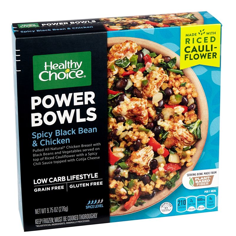 Healthy Choice Gluten Free Frozen Power Bowl Spicy Black Bean &#38; Chicken with Riced Cauliflower - 9.75oz, 3 of 5