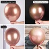PartyWoo Balloons Metallic Rose Gold 18 12 10 5 Inch 142 pcs - 3 of 4