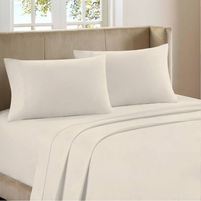 Full 1200 Thread Count Cotton Rich Sateen Sheet Set White - Color Sense