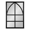 24" x 36" Hogan Wood Arch Wall Mirror Black - Kate and Laurel: Cathedral Style, Windowpane Design, Wall-Mounted - 2 of 4