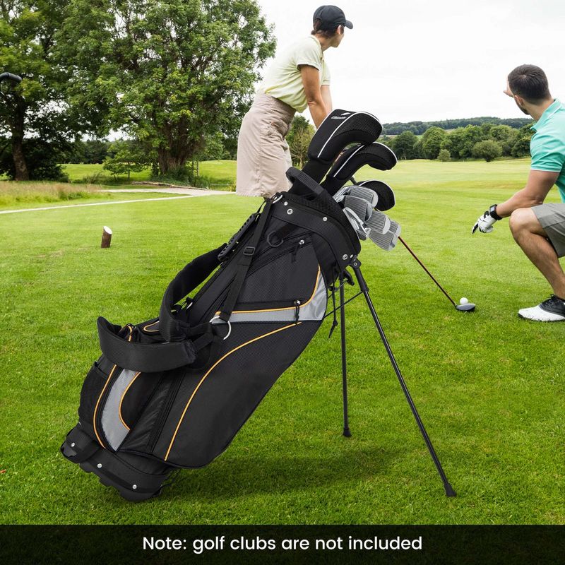 Costway Golf Stand Bag Portable Lightweight Golf Carry Club Bag w/ 8-way Divider, 5 of 11