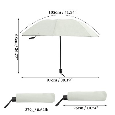 Unique Bargains Manual Open Close Umbrella Retractable for Rain Wind - image 2