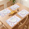REGALWOVEN Farmhouse Placemats Set of 6 Linen Placemats for Dining Table Decor Indoor Outdoor Washable Floral Kitchen Table Mat - 3 of 4