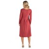 24seven Comfort Apparel Maternity Fit N Flare Pocket Dress - 3 of 4