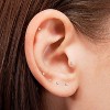 Flat Screw Back CZ Stud Earrings: 2mm-4mm Gold Color for Helix, Cartilage & Tragus - 4 of 4