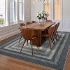 Washable Modern Border Area Rug Non Slip Low Pile Foldable Indoor Carpet Stain Resistant Soft Floor Mat for Bedroom Nursery - 2 of 4