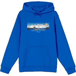 Adventure Society Grand Teton Wyoming Adult Long Sleeve Hoodie - 1 of 2