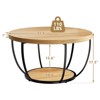 Modern 2-Tier Round Coffee Table - Space-Saving Accent Table for Living Rooms & Apartments - 3 of 4