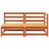 vidaXL Garden Sofa Wax brown Solid pine wood 2-seater Modular - 4 of 4