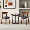 Costway Wood Dining Chairs Set of 2/4 with Rubber Wood Frame Padded Seat & Curved Backrest - 4 of 4