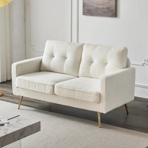 Karl Home |53.5 inch Square Arms Loveseat Sofa - 1 of 4