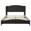 NicBex Queen Size PU Leather Upholstered Bed Frame with Wingback and Metal Bar Accents Headboard,Noise-Free,No Box Spring Needed,Easy Assembly - 4 of 4