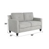 NicBex 58 Inch Modern Chenille Couch 2-Seater Sofa for Living Room,Bedroom,Apartment,Office - 3 of 4