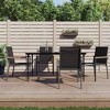 vidaXL 5 Piece Patio Dining Set Black Textilene and Steel - 2 of 4