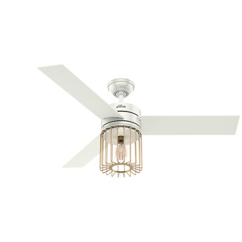 52 Ronan Fresh White Ceiling Fan With Light With Handheld Remote