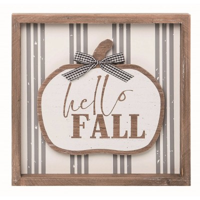 Transpac Wood Multicolor Harvest Stripe Decor