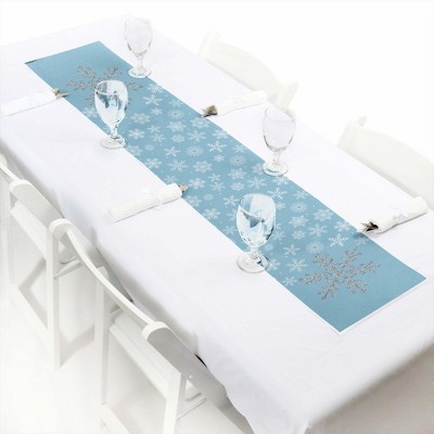 Big Dot of Happiness Winter Wonderland - Petite Snowflake Holiday Party and Winter Wedding Paper Table Runner - 12 x 60 inches
