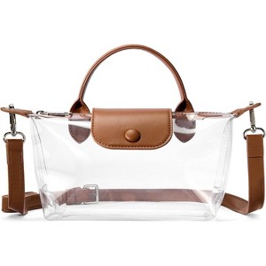 Clear Bag for Stadium Approved Small Crossbody Purse Handbags for Concerts Sports Events - 1 of 4