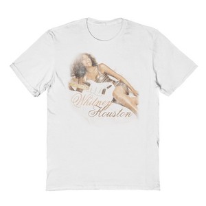 Whitney Houston Men's Girl And Her Guitar Short Sleeve Graphic Cotton T-Shirt - 1 of 1