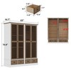 Famapy Large Brown Wardrobe Shuttered Doors Vintage Rustic Style Beautiful and Practical - 3 of 4