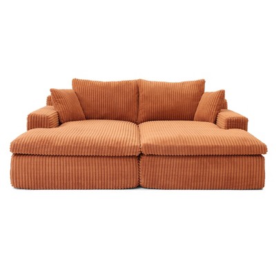 TiramisuBest 3-in-1 Sleeper Sofa Bed with Pull-Out Couch and Linen Chaise, Comfortable Sofa Sleeper for Living Room,Beige