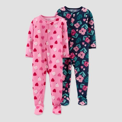 baby girl footed onesies