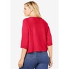 Woman Within Plus Size Rib Trim Cardigan Shrug - 3 of 4