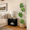 Garvee Fiddle Leaf Fig Tree Artificial Indoor, Faux Rubber Tree with Sphere Planter, Tall Artificial Plants with Moss for Home Decor Office - 2 of 4