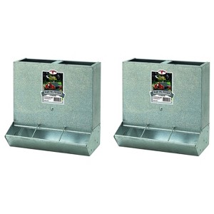 Little Giant BPF3 Heavy Duty Mountable 3 Hole Baby Piglet Livestock Trough Feeder, 9 Pound Capacity (2 Pack) - 1 of 2