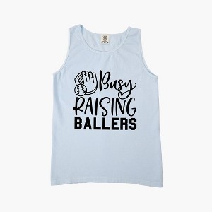 Simply Sage Market Women's Busy Raising Ballers Baseball Garment Dyed Heavy Weight Tank - 1 of 3