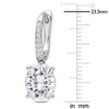 EVERLY JEWELRY | Sterling Silver 5 1/5 CT TGW DEW Oval Created Moissanite Drop Earrings - 3 of 4